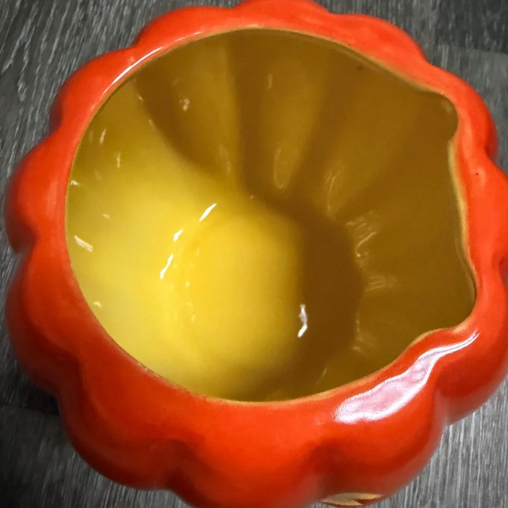 Hallmark Pumpkin Jack-O-Lantern Ceramic Cookie Jar with Spider Detail Orange